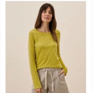 Women's Chartreuse Featherweight Slub Long Sleeve Tee